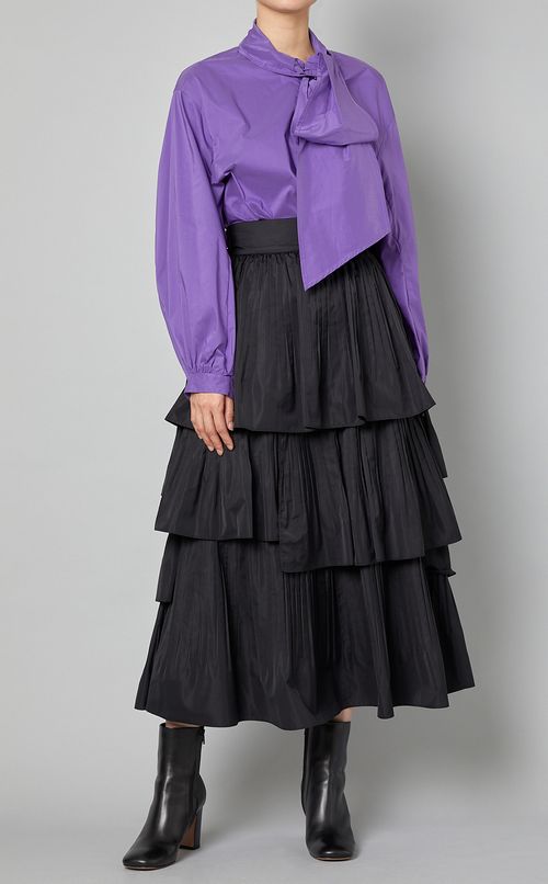 プリーツティアードスカート