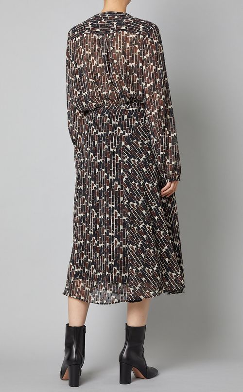 ジオメトリックプリントフレアスカート