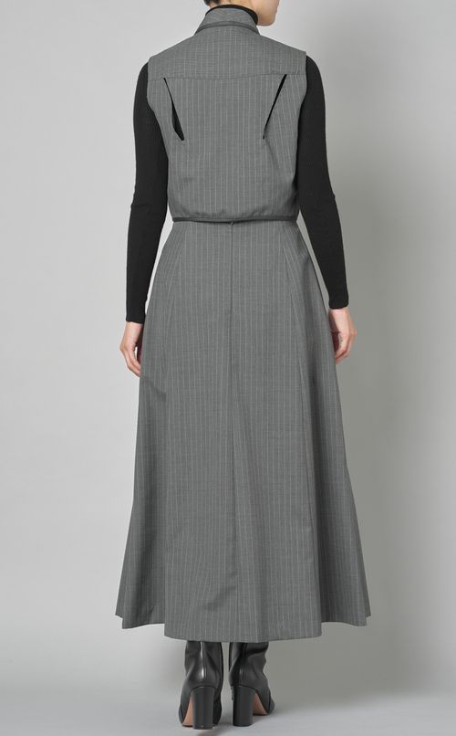 ピンストライプワークショートベス卜