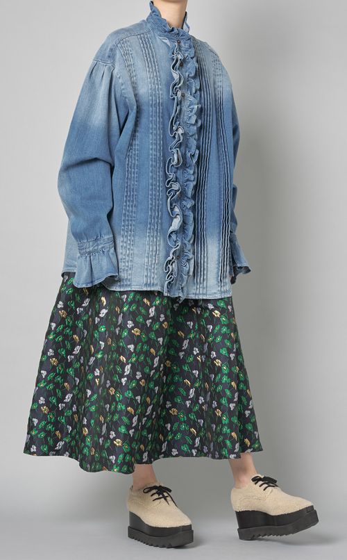 フラワージャガードボリュームスカート