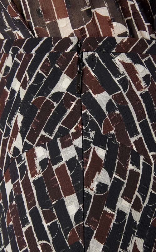 ジオメトリックプリントフレアスカート