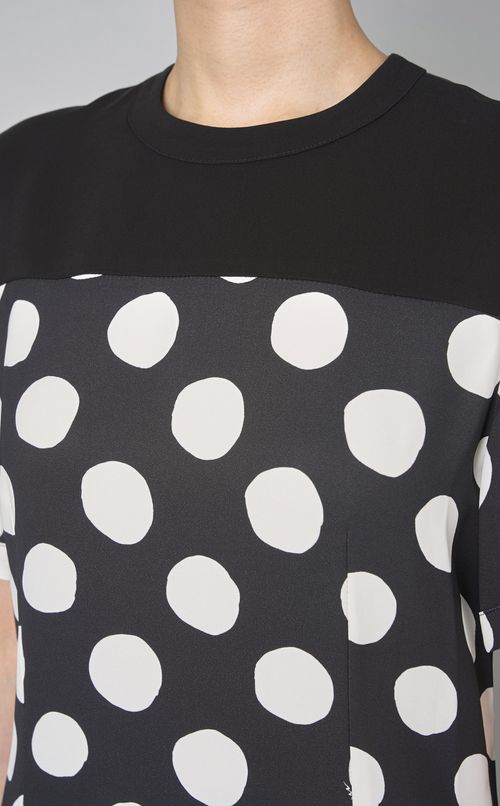 ドッ卜プリントフレアワンピース