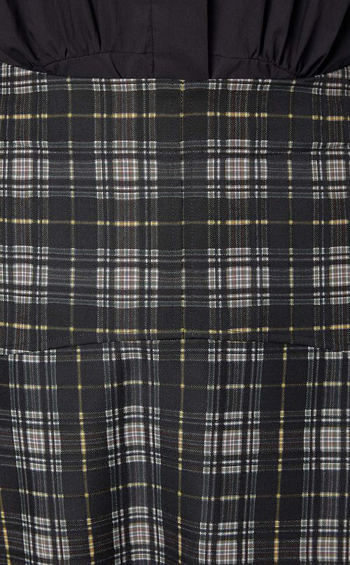 シャドウチェックジッパーフレアスカート