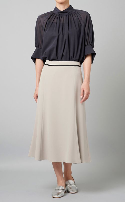 ウエスト切替フレアスカート