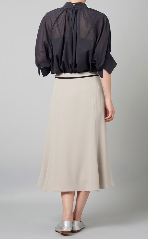 ウエスト切替フレアスカート