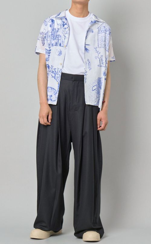 サマーウールバギーパンツ