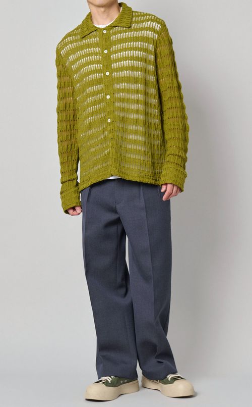 レース編みシャツ