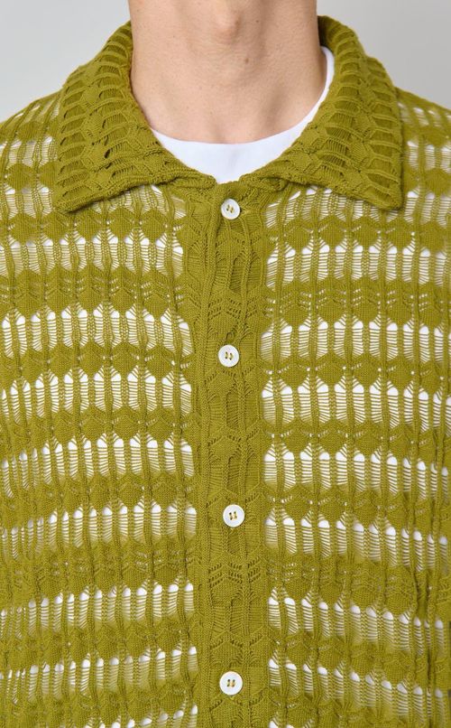 レース編みシャツ