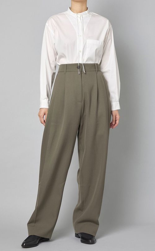 ダブルプリーツフロントパンツ