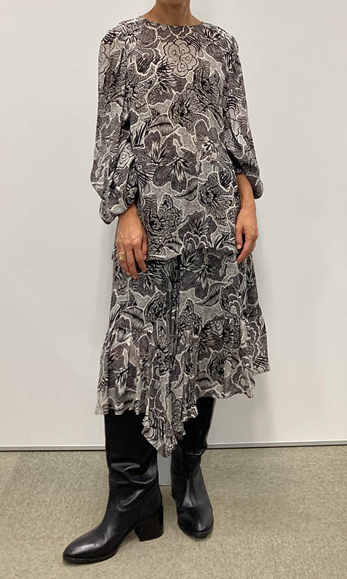 エポカ・スポットフラワープリント　プルオーバー4212０円40 EPOCA｜フラワープリントプルオーバーブラウス