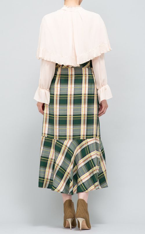 ケープシフォンギャザーブラウス