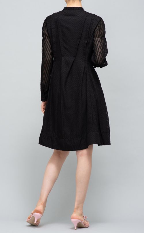 カットジャガードミニワンピース