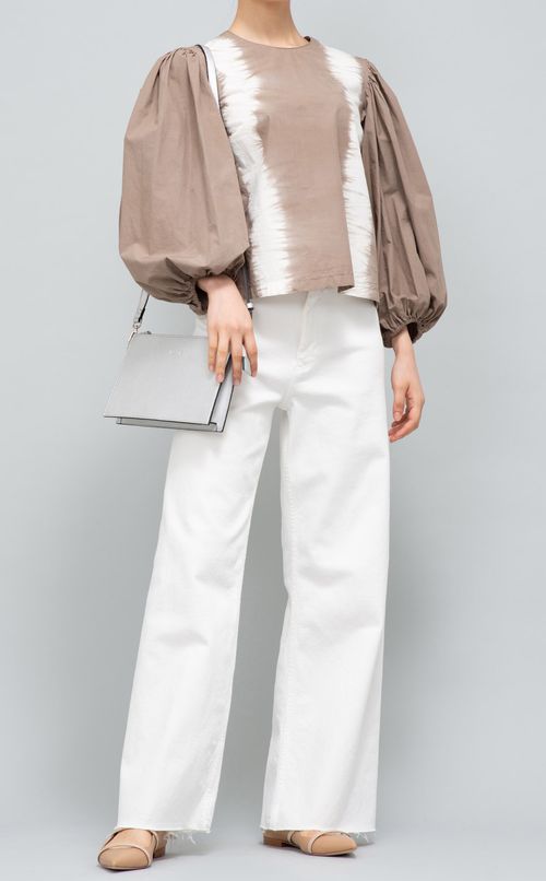 パフスリーブプリントプルオーバー