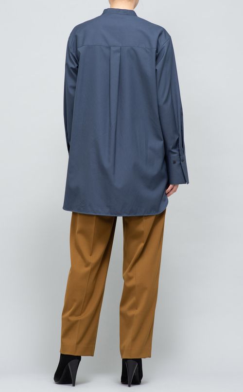 ヨーク切替コットンシャツブラウス