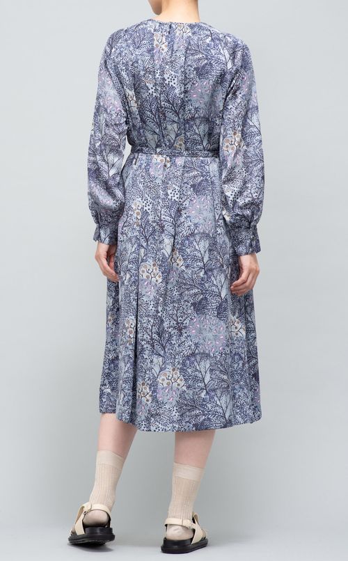 ベルト付フラワープリントワンピース