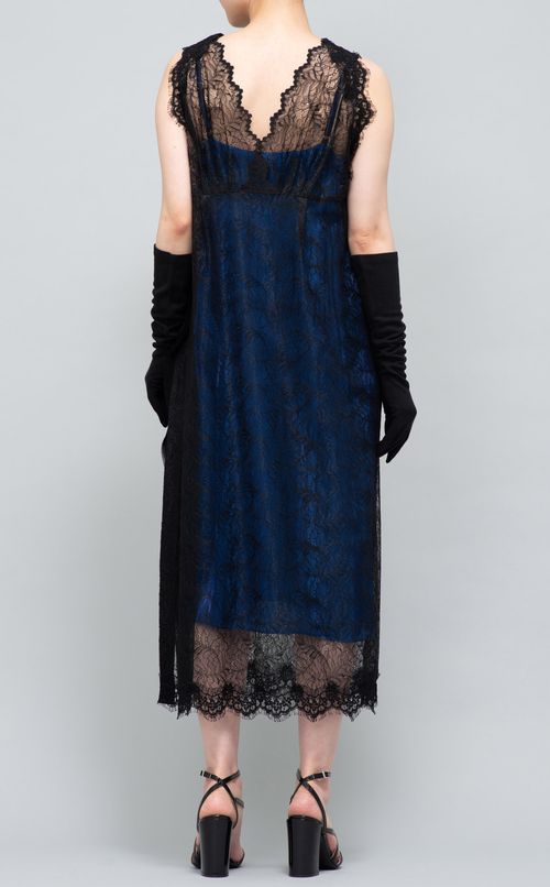 フラワー刺繍レースワンピース