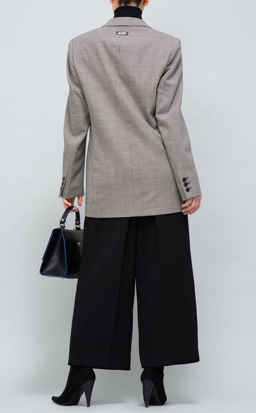 チドリ柄ピークドジャケット