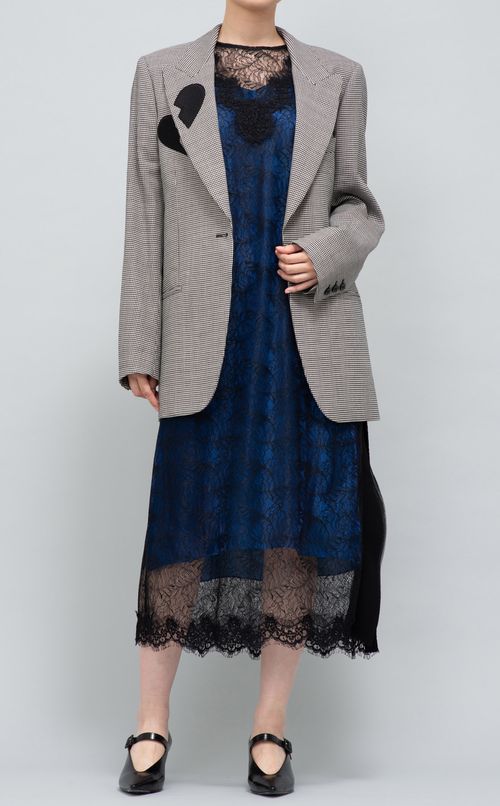 フラワー刺繍レースワンピース