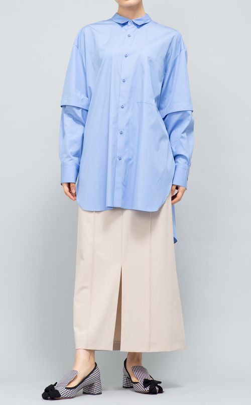 2wayコットンビッグシャツ