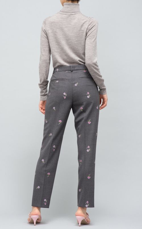 フラワーデザインテーパードパンツ