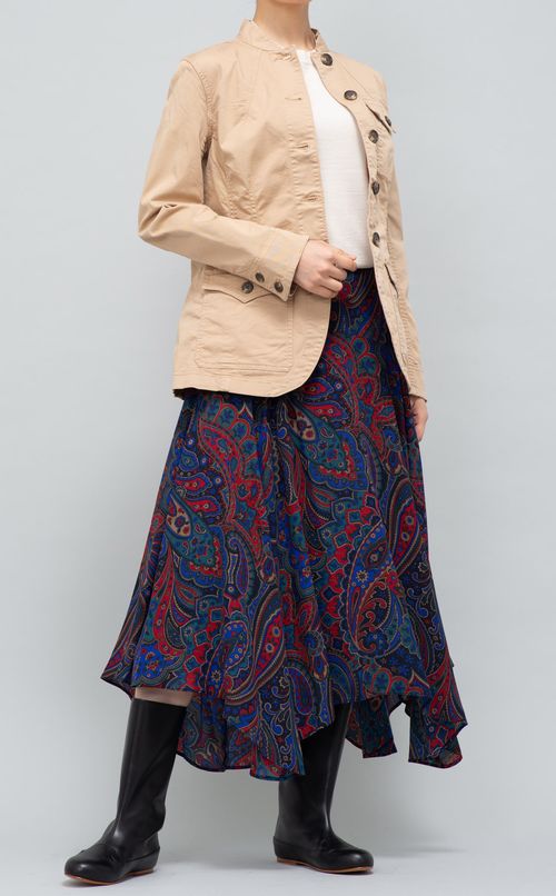 ペイズリー柄プリントスカート