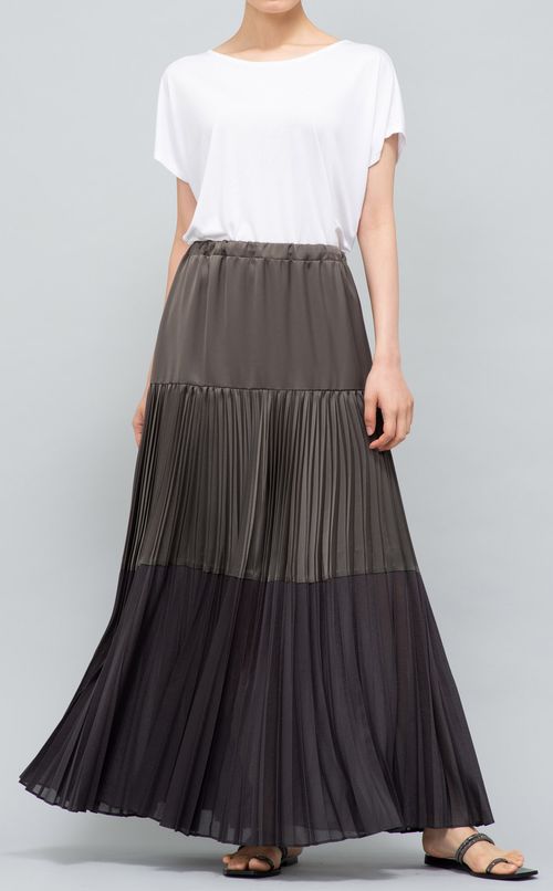 プリーツ切替イージースカート