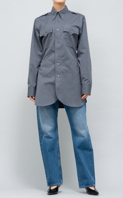 エポーレットWポケットシャツ