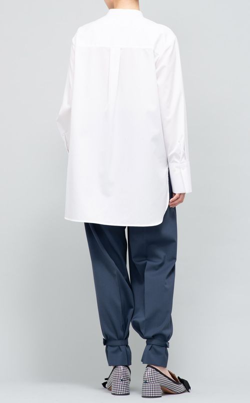 ヨーク切替コットンシャツブラウス