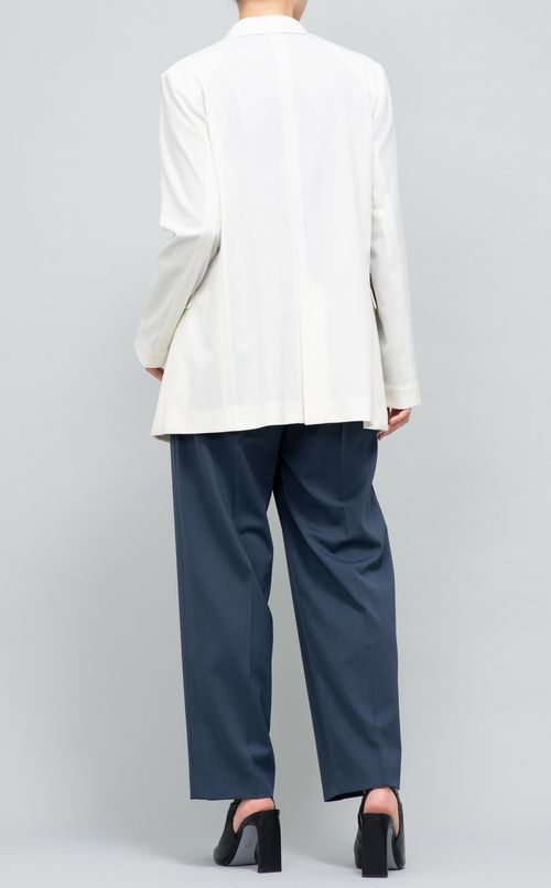 ウール混ストレッチダブルジャケット