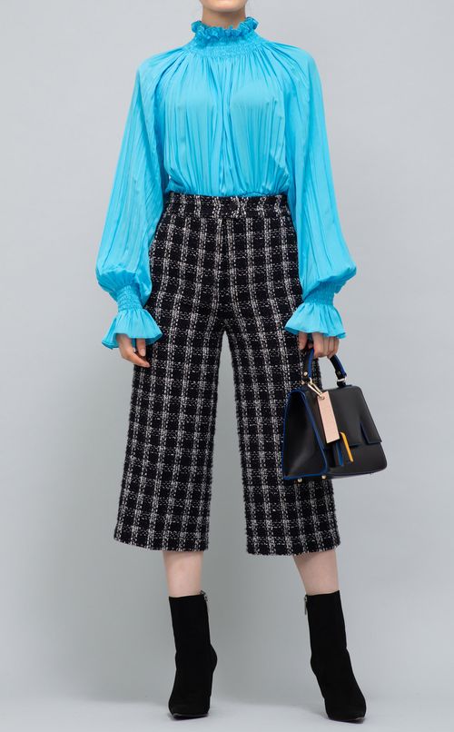 チャーム付レザーハンドバッグ