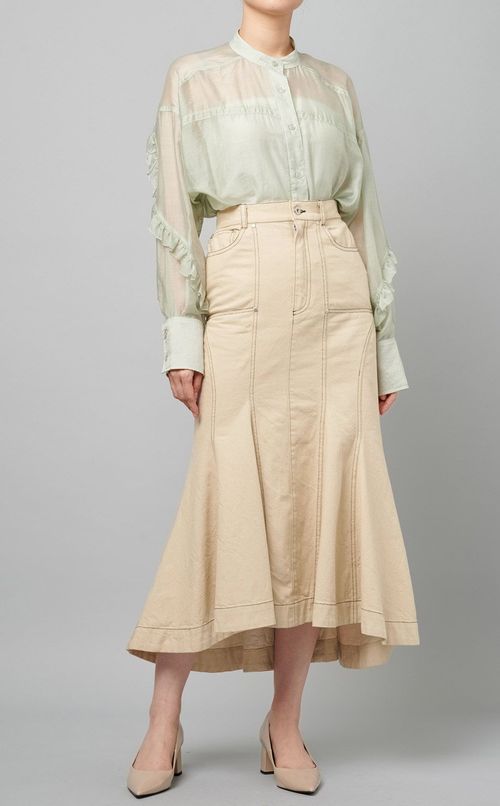 デニムマーメイドロングスカート