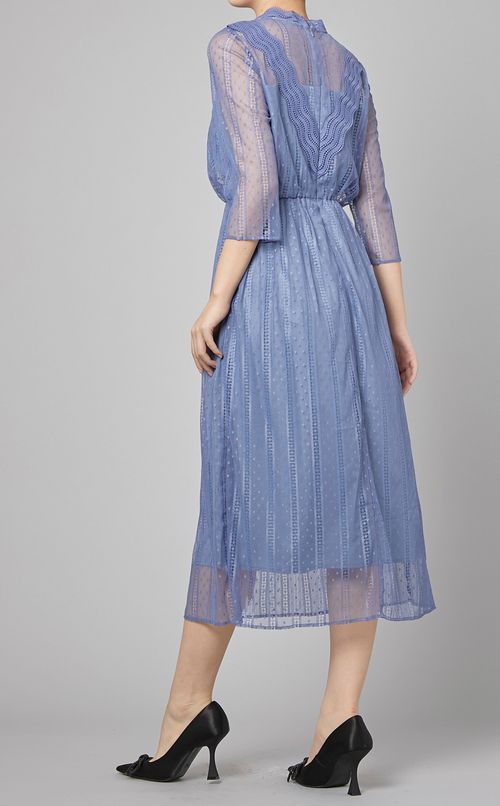 ドットチュールレースワンピース