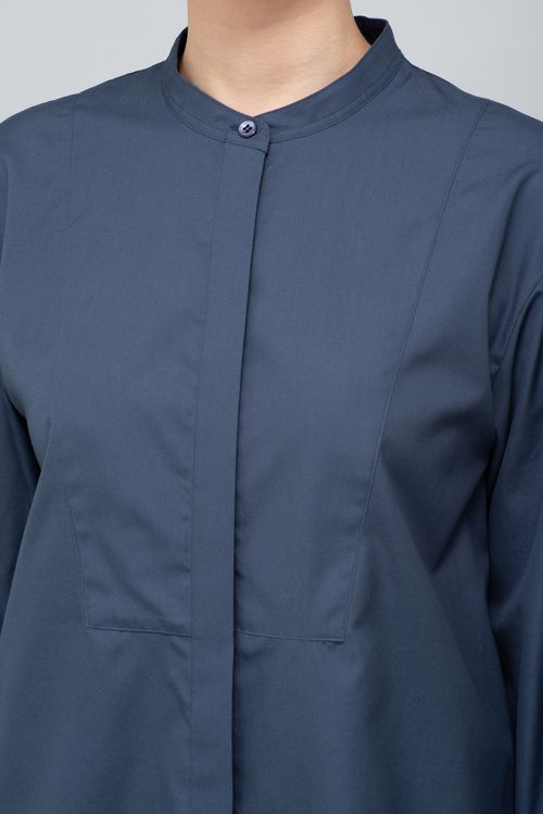 ヨーク切替コットンシャツブラウス