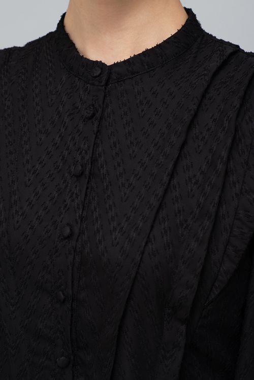 カットジャガードミニワンピース