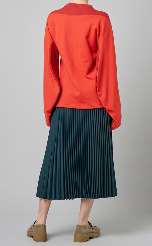 コットン配色スウェット