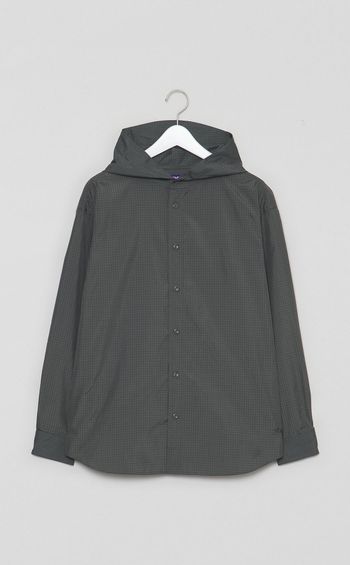 グラフチェックマウンテンフードシャツ