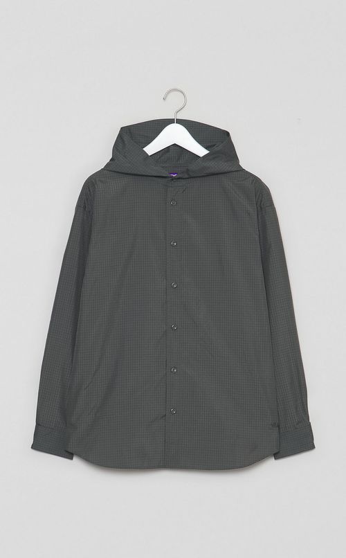 グラフチェックマウンテンフードシャツ