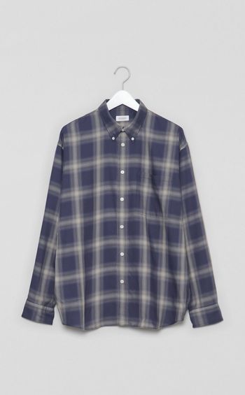 オンブレチェックオーバーサイズシャツ