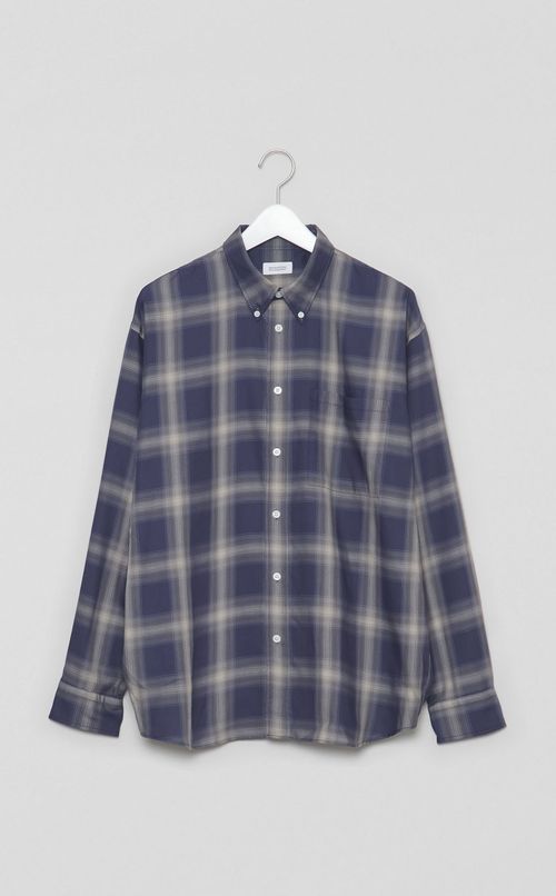 オンブレチェックオーバーサイズシャツ