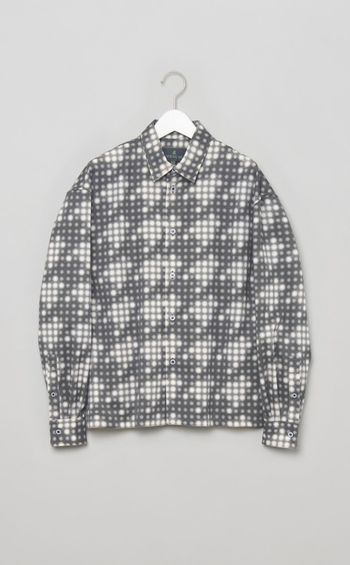 LEDチェックプリントシャツ