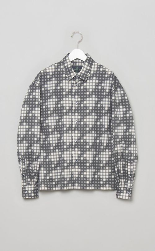 LEDチェックプリントシャツ