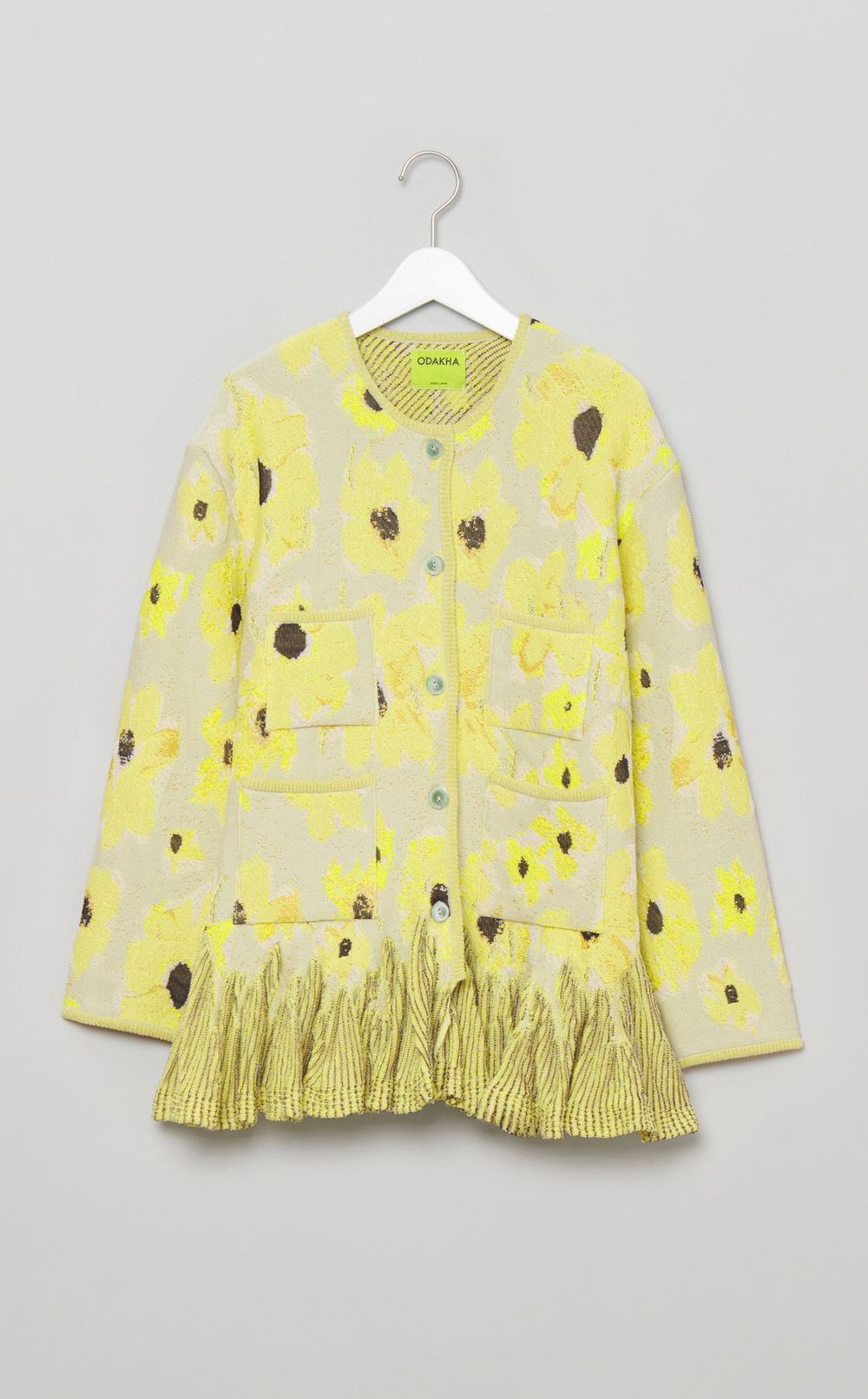 フラワージャガードノーカラージャケット