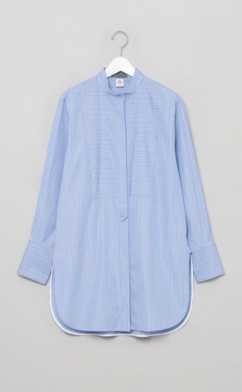 ストライプロングシャツ