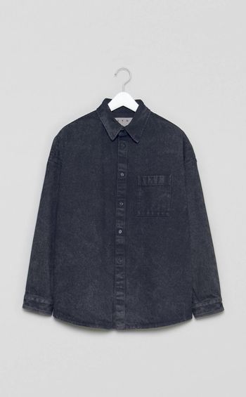 マーブルダイコットンデニムシャツ