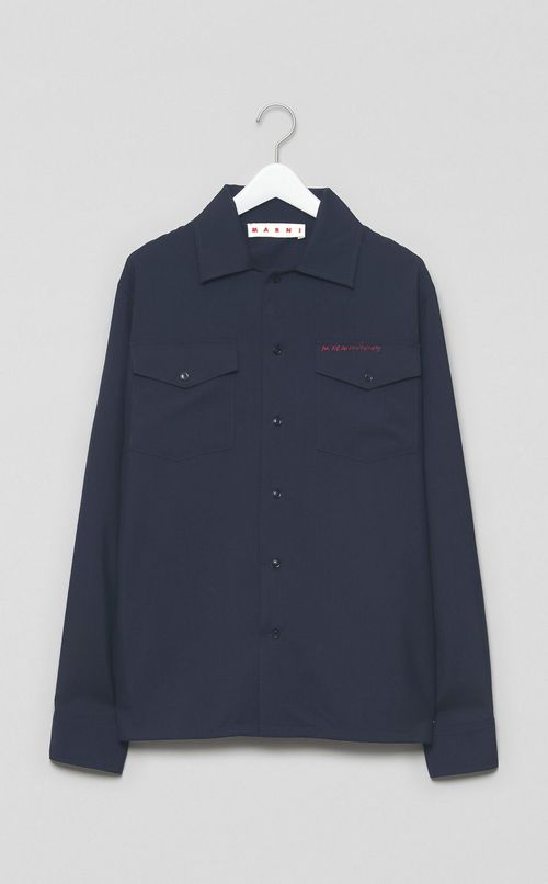 ダブルポケットトロピカルウールシャツ