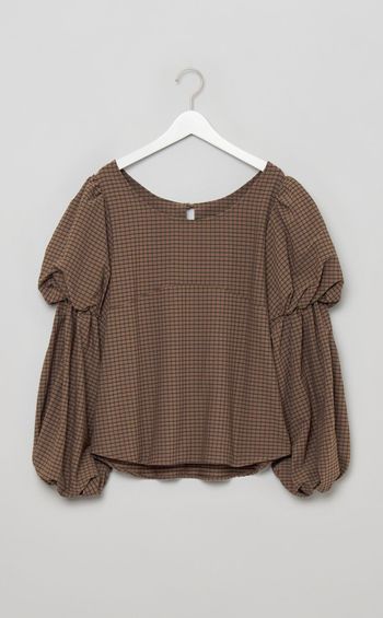 パフスリーブ2wayブラウス