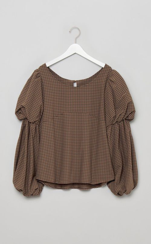 パフスリーブ2wayブラウス