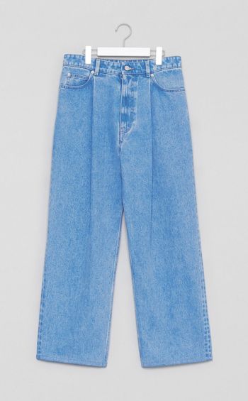 5ポケットプリーツデニムパンツ