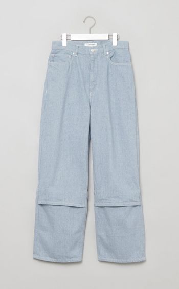 2wayフリップヘムリサイクルデニムパンツ