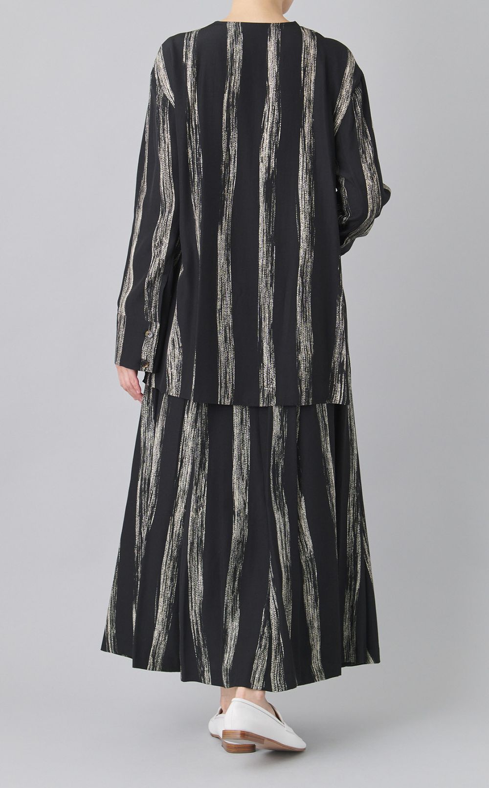 ステッチストライププリントスカート